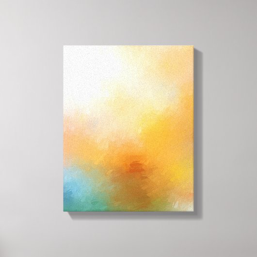 Trendy Modern Abstract Art Red Yellow Blue Canvas Afdruk (Voorkant)