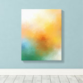 Trendy Modern Abstract Artwork Red Yellow Blue Canvas Afdruk (Insitu (Houten vloer))