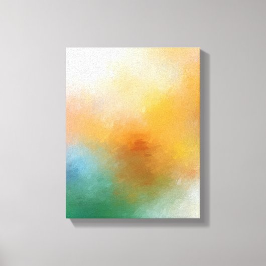 Trendy Modern Abstract Artwork Red Yellow Blue Canvas Afdruk (Voorkant)