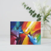 Trendy Modern Abstract expressionisme schilderen Briefkaart (Staand voorkant)