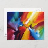Trendy Modern Abstract expressionisme schilderen Briefkaart (Voorkant / Achterkant)