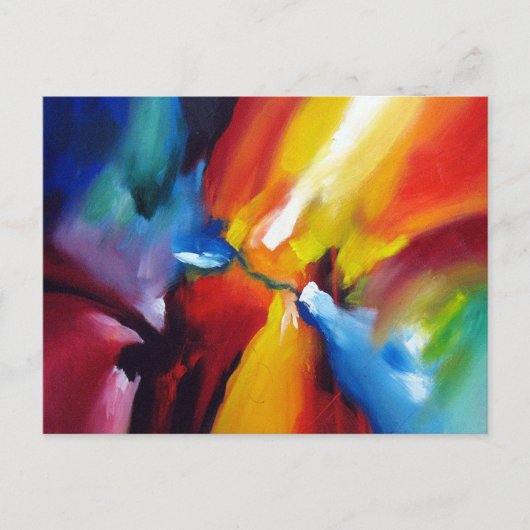 Trendy Modern Abstract expressionisme schilderen Briefkaart (Voorkant)