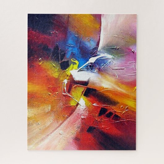 Trendy Modern Abstract expressionisme schilderen Legpuzzel (Verticaal)