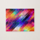 Trendy Modern Abstract Kleurrijk Geometrisch Patro Legpuzzel (Horizontaal)