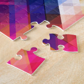 Trendy Modern Abstract Kleurrijk Geometrisch Patro Legpuzzel (Zijkant)