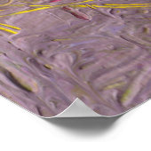 Trendy Modern Abstract Kunstroze Geel Groen Poster (Hoek)