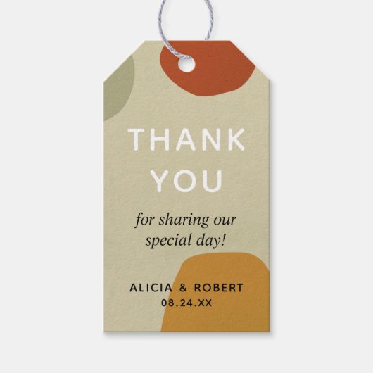 Trendy Modern Abstract Minimalistisch Eenvoudig Cadeaulabel (Voorkant)