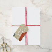 Trendy Modern Abstract Minimalistisch Eenvoudig Ve Cadeaulabel (Met Touw)