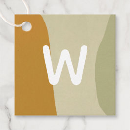 Trendy Modern Abstract Monogram Minimalistisch Een Bedankjes Labels
