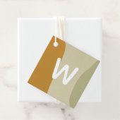 Trendy Modern Abstract Monogram Minimalistisch Een Bedankjes Labels (In situ)