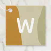 Trendy Modern Abstract Monogram Minimalistisch Een Bedankjes Labels (Voorkant)