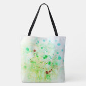 Trendy Modern Abstract Roze Rood Geel Groen Tote Bag (Achterkant)