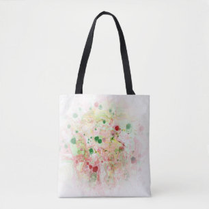 Trendy Modern Abstract Roze Rood Geel Groen Tote Bag