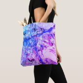 Trendy Modern Abstract Roze Rood Paars Blauw Groen Tote Bag (Dichtbij)