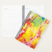 Trendy Modern Abstract Yellow Red Blue Paars Planner (Display)