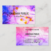 Trendy Modern Abstracte Art Elegant Sjabloon Visitekaartje (Voorkant / Achterkant)