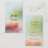 Trendy Modern Abstracte Art Typography Vertical Visitekaartje (Voorkant / Achterkant)