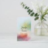 Trendy Modern Abstracte Art Typography Vertical Visitekaartje (Staand voorkant)