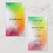 Trendy Modern Abstracte Kunst elegant kleurrijk Visitekaartje (Voorkant / Achterkant)