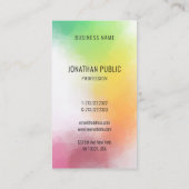 Trendy Modern Abstracte Kunst elegant kleurrijk Visitekaartje (Achterkant)