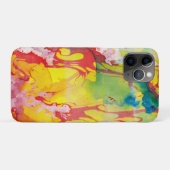 Trendy Modern Abstracte marmer Kijk roze rood geel Case-Mate iPhone Case (Achterkant (horizontaal))