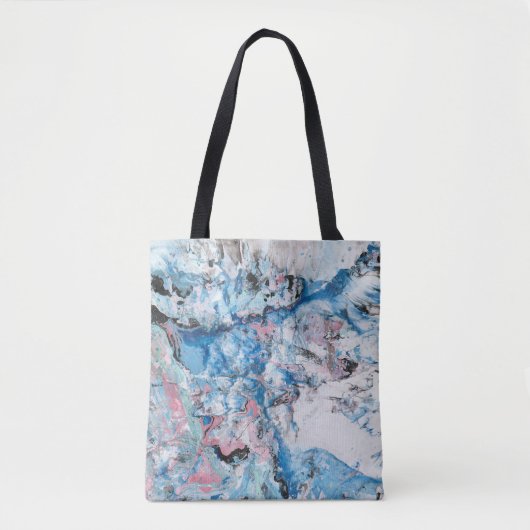 Trendy Modern Abstracte roze blauwe Sjabloon Tote Bag (Voorkant)