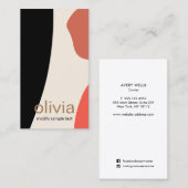 Trendy Modern Abstracte verfkunstvormen Visitekaartje (Voorkant / Achterkant)
