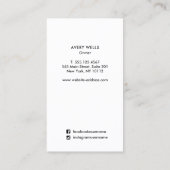 Trendy Modern Abstracte verfkunstvormen Visitekaartje (Achterkant)