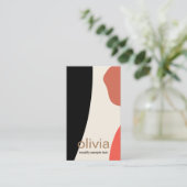 Trendy Modern Abstracte verfkunstvormen Visitekaartje (Staand voorkant)