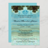 Trendy Modern Aqua Blue Crystal Sweet 16 Kaart (Voorkant / Achterkant)