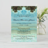 Trendy Modern Aqua Blue Crystal Sweet 16 Kaart (Staand voorkant)