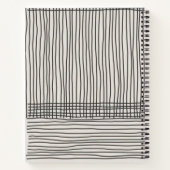 Trendy modern art lines Abstract minimal Monogram  Notitieboek (Achterkant)