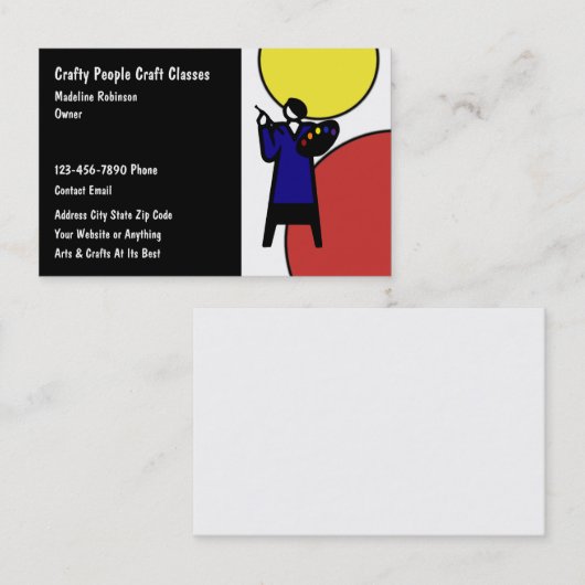 Trendy Modern Arts and Crafts Visitekaartje Design (Voorkant / Achterkant)