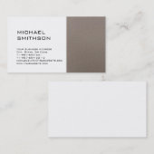 Trendy Modern Beige Stripe White Visitekaartje (Voorkant / Achterkant)