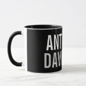 Trendy Modern Black Bold Text Mok (Links)