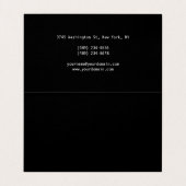 Trendy Modern Black Bold Text Visitekaartje (Binnenkant ongevouwen)