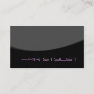 Trendy Modern Black Grey Color Hair Stylist Visitekaartje