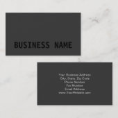Trendy Modern Black Out Visitekaartje (Voorkant / Achterkant)
