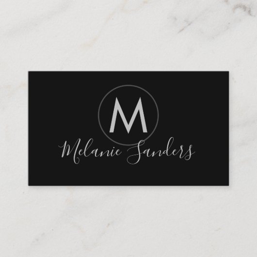 TRENDY MODERN BLACK QR CODE Business Card TEMPLATE Visitekaartje (Voorkant)