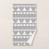 Trendy Modern Black & White Aztec Llama Bad Handdoek (Handdoek)