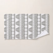 Trendy Modern Black & White Aztec Llama Bad Handdoek (Handdoek)