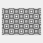 Trendy Modern Black & White Inpakpapier Vel (Voorkant)