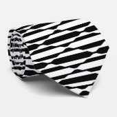 Trendy Modern Black & White op Art Pattern Stropdas (Opgerold)