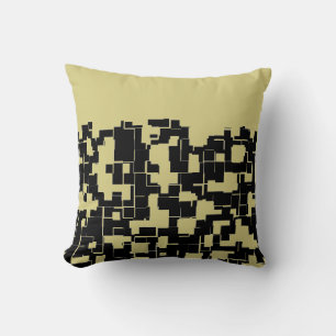 Trendy Modern Black/Yellow Green (verwisselbaar) Kussen