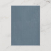 Trendy modern blauw grijs monogram visitekaartje (Achterkant)