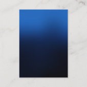 Trendy modern blauw monogram visitekaartje (Achterkant)