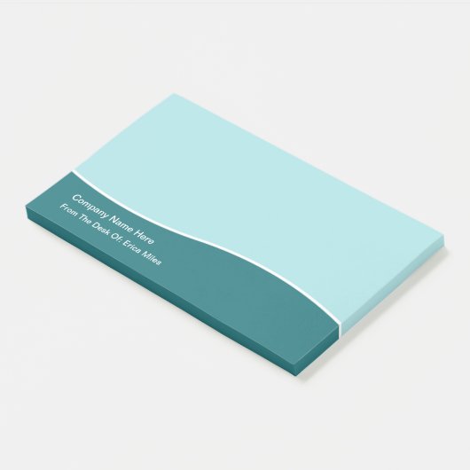 Trendy Modern Blauwgroen Uniek Design Post-it® Notes (Schuin)