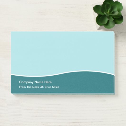 Trendy Modern Blauwgroen Uniek Design Post-it® Notes (Kantoor)