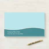 Trendy Modern Blauwgroen Uniek Design Post-it® Notes (Op bureau)