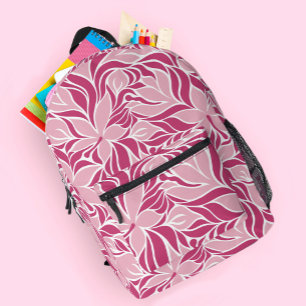 Trendy modern bloempatroon bloemen meisjesachtig r bedrukte rugzak